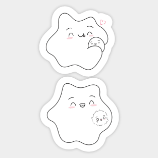 Copy of Amoeba hugs are often fatal. Biology Pun Fun Sticker